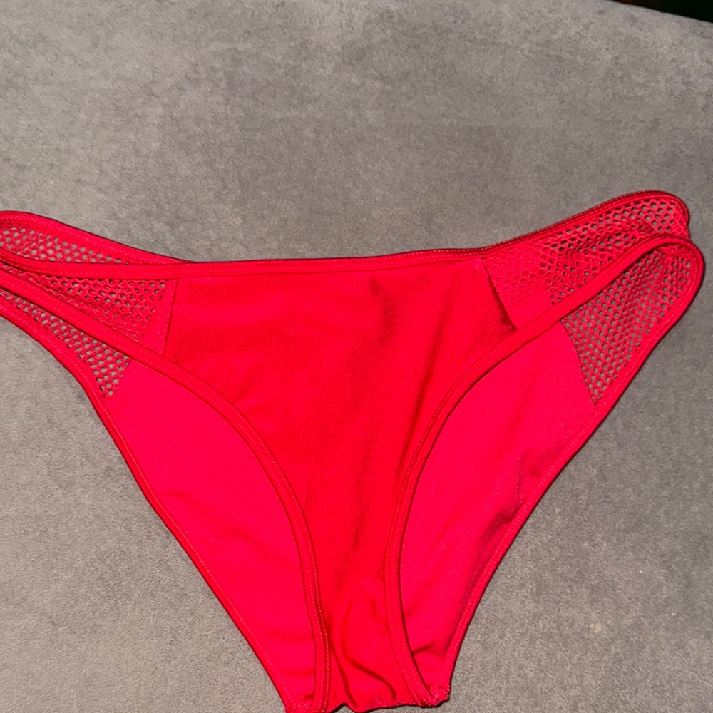 Forever 21 Red Mesh Bikini Bottom